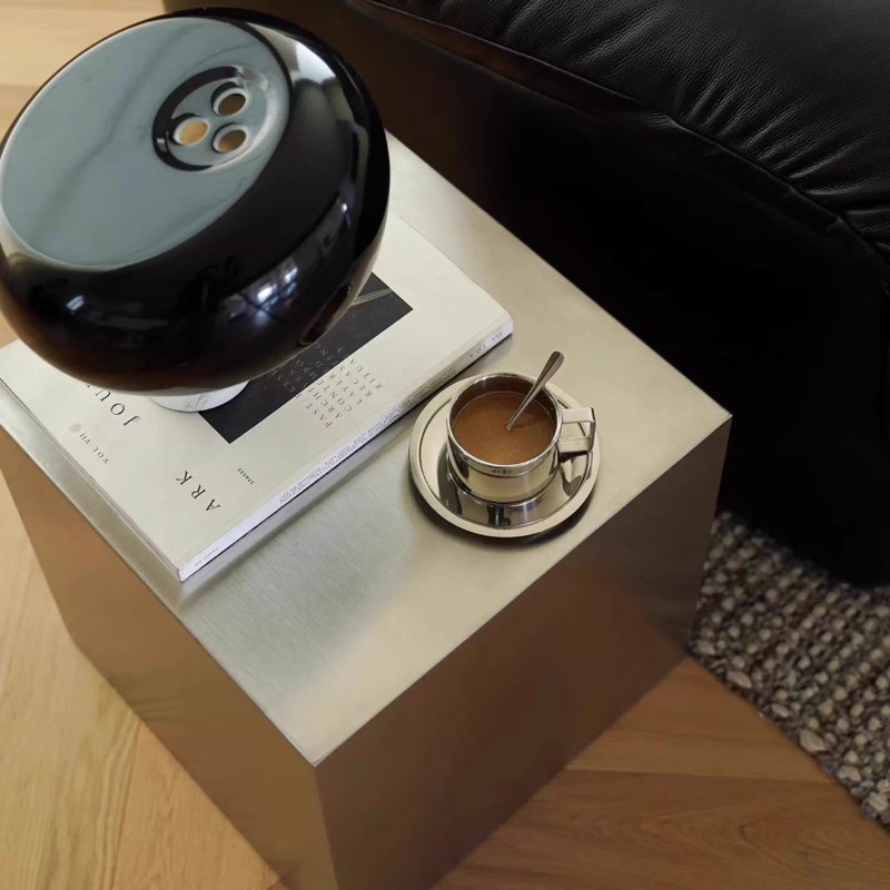 Modern Korean Lifestyle - Italian Stainless Steel Side Tables Square